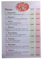 Pizza De L'odon menu