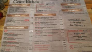 Chez le Bougnat menu
