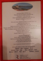 La Corderie menu
