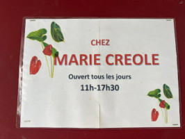 Marie Creole menu