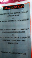 Quercy Perigord menu