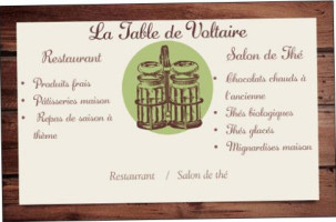 La Table De Voltaire food