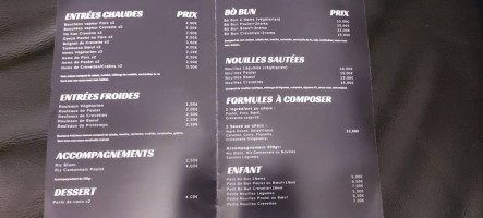 Les Délices De Thu menu