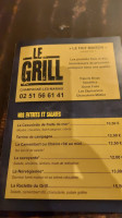 Le Grill menu