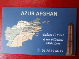 Azur Afghan menu