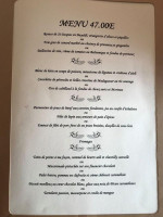 Auberge de Crisenoy menu