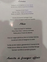 Cepages Et Saveurs menu