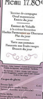 Le Plat D'etain menu