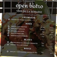 Open Bistro menu