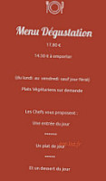 Auberge Du Chateau menu