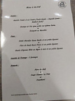 Brasserie Les Coulisses menu
