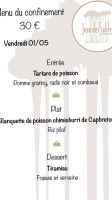 Jean des Sables menu