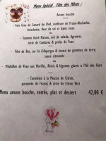 Auberge au Cheval Blanc menu