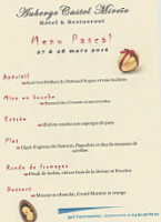 Auberge Castel Mireio menu