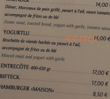 Les Delices D'amour menu