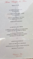 Olac Et Brasserie Salon De Thé menu