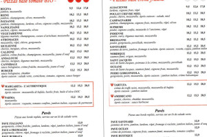 Plazza Pizza Ambérieu-en-bugey menu