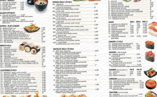 Sawadee Sushi Et ThaÏ menu