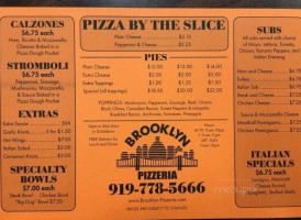 Brooklyn Pizzeria menu