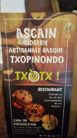 Cidrerie Txopinondo Ascain Et Chai De Production menu