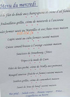 Le Relais menu