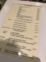 Restaurant au Tisonnier menu