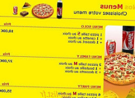 Cheesy Pizza menu