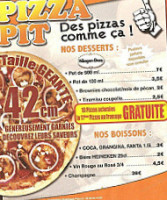 Pizza Pit menu