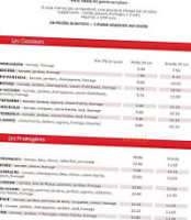 Pizza Mania menu