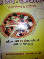 Chanony Pizza menu
