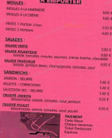 Pizzeria Des Pins menu