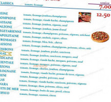 Au Regal Pizza menu