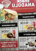 Snack Anadolu menu