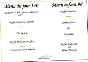 Les Gourmandises menu