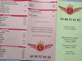 Gs Kebab menu