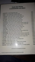 La Table D'enzo menu