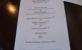 Auberge Le Cévenol menu