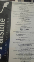 O Paisible menu