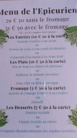 L'épicurien menu