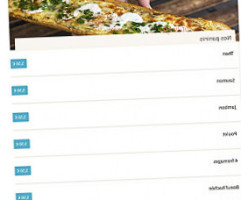 Speedy Pizza menu