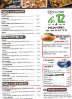 Le 12 menu