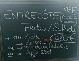 Le Talvern menu