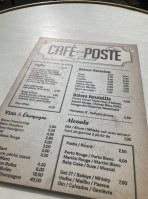 Cafe de la Poste menu