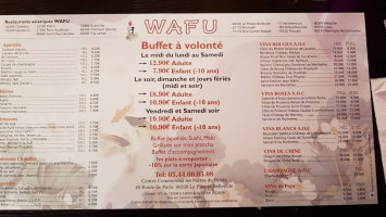 Le Wafu menu
