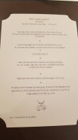 L'auberge De Bagatelle menu