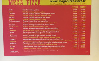 Mega Pizza Les Avenières menu