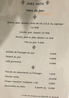 Chez Nath menu