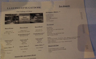La Guinguette Gaudoise menu