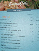 La Paillote menu