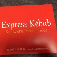 Express Kebab menu